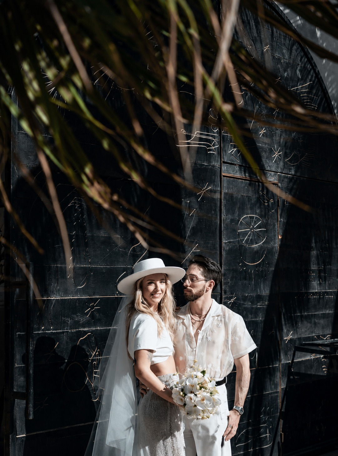 Wedding couple, intimate portrait - Riviera Maya