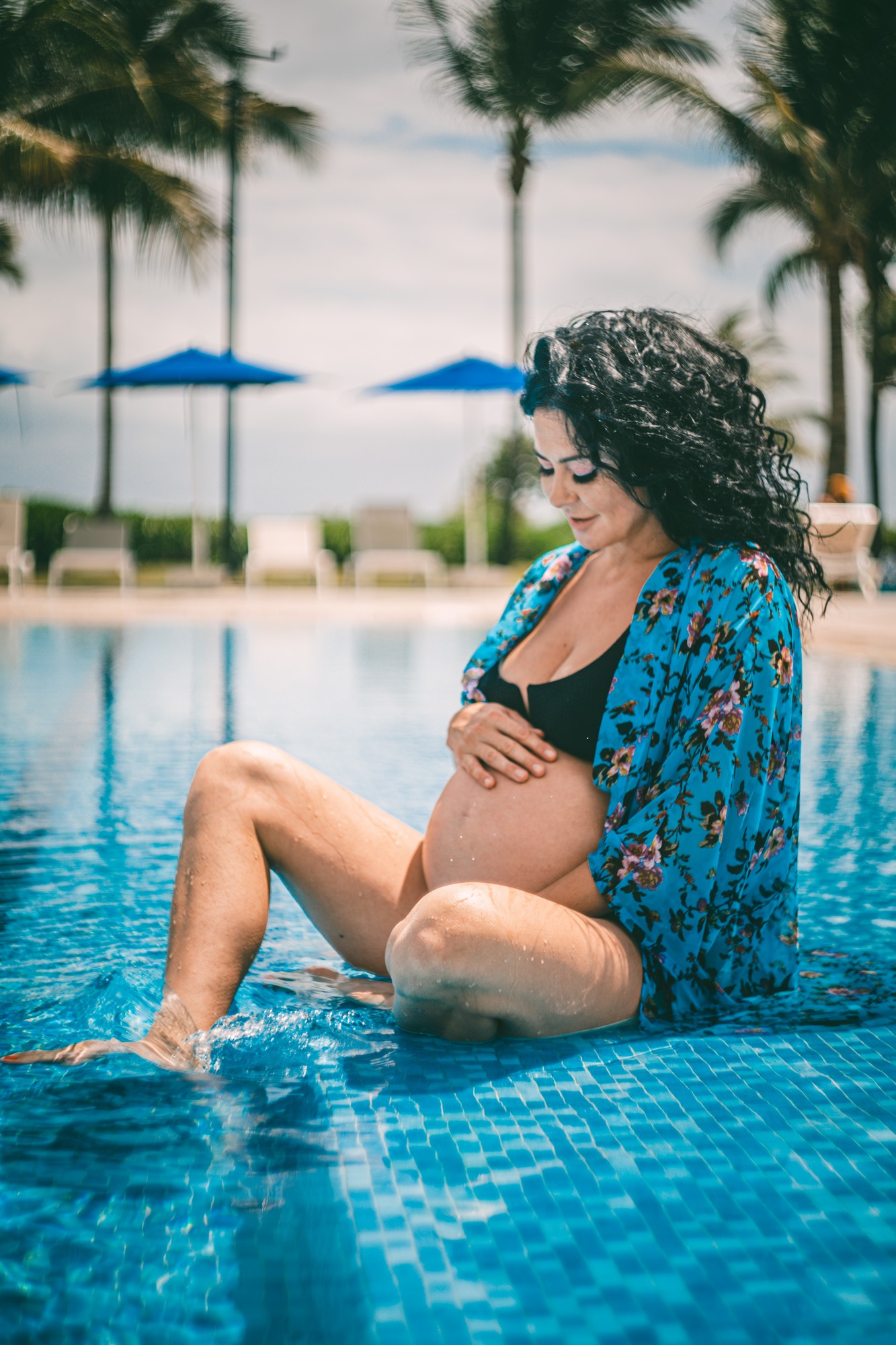 Maternity portrait, Riviera Maya